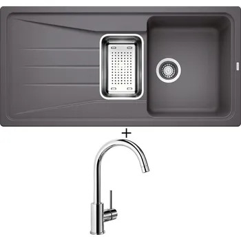 Granitový dřez Granitový dřez SET Blanco SONA 6 S šedá skála + nerezová miska + Blanco MIDA chrom 517742