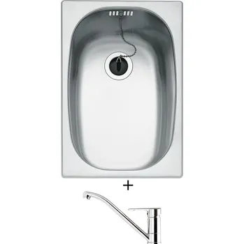 Nerezový dřez Nerezový dřez SET Teka MODEL E 1B X nerez + Teka ML CR chrom