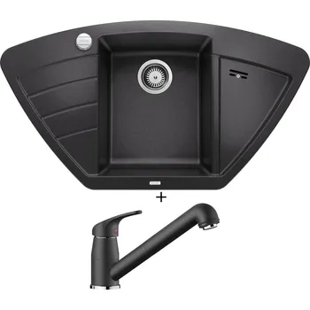 Granitový dřez Granitový dřez SET Blanco ZIA 9 E antracit + excentrické ovládání + Blanco DARAS-S antracit 517732