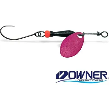 Umělá nástraha Jigovky.cz Rotační třpytka CLASSIC BARBLESS 0 - FLUO PINK (black/orange body)