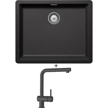 Granitový dřez Dřez pod desku SET Schock GREENWICH N-100L U Stone + Schock EPOS 540127 Stone