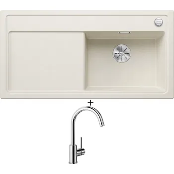 Granitový dřez Granitový dřez SET Blanco ZENAR XL 6 S bílá soft 527189 + Blanco MIDA chrom 517742