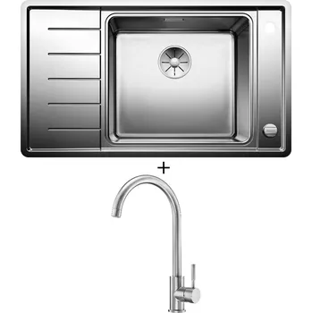 Nerezový dřez SET Blanco ANDANO XL 6 S-IF Compact nerez hedvábný lesk 523001 + Deante LIMA BBM F62M nerez