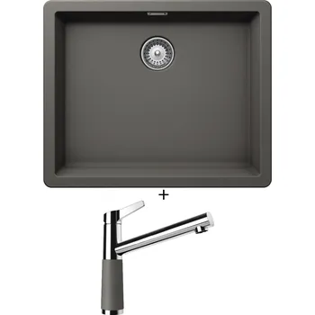 Granitový dřez Granitový dřez SET Schock GREENWICH N-100L Silverstone + Schock SC-510 554000 Silverstone