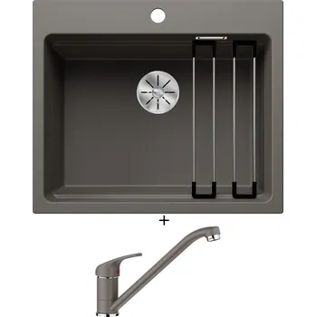 Granitový dřez Granitový dřez SET Blanco ETAGON 6 šedá vulkán 527259 + Blanco DARAS šedá vulkán 526934