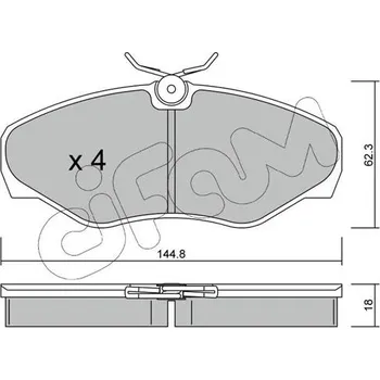 Brzdová destička Sada brzdových destiček, kotoučová brzda CIFAM 822-338-2