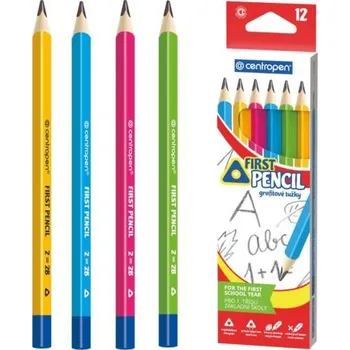Grafitová tužka Tužka grafitová, 2, 2B, Jumbo, Centropen, First Pencil