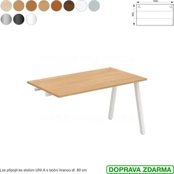 Psací stůl US A 1400 R Hobis UNI - Stůl řetězící 140 x 80