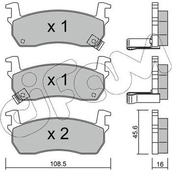 Brzdová destička Sada brzdových destiček, kotoučová brzda CIFAM 822-034-1