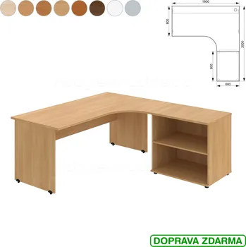 GE 1800 60 H L Hobis Gate - Stůl se skříňkou