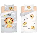 Dětské bambusové povlečení Little King - šedé 135x100cm PODE0726 - SLEVA 3% s kodem radost25