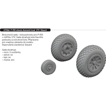 Eduard 1/72 P-51D wheels diamond tread (EDUARD)