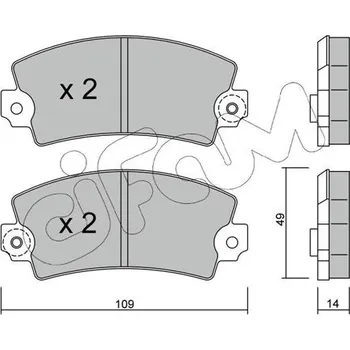 Brzdový systém Sada brzdových destiček, kotoučová brzda CIFAM 822-005-1