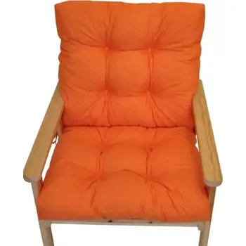 Podsedák Polstr na křeslo s nízkým opěradlem - oranžový melír - SLEVA 3% s kodem radost25
