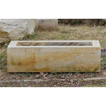 Zahradní dekorace ZahradniDekorace zahradní koryto ELEGANCE, délka 50 cm, šířka 25 cm, výška 20 cm, kamenné z pískovce