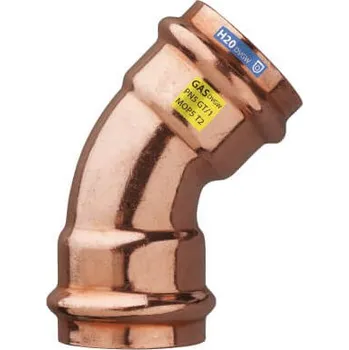 Fitinka FRABOPRESS Cu oblouk 45° 22 FxF 9041