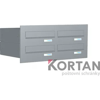 Poštovní schránka Poštovní schránka B-042 - pro zazdění s čelní deskou - lakovaná RAL 8003 - antuková hnědá