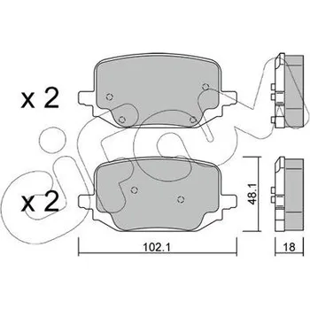 Auto-moto Sada brzdových destiček, kotoučová brzda CIFAM 822-1331-0