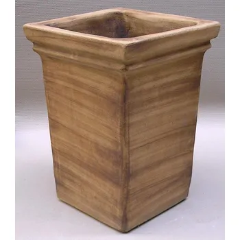 Zahradní dekorace ZahradniDekorace venkovní keramické květináče - váza vysoká s lemem, výška 60cm ODSTÍN-GLAZURA: 3. tmavěhnědá-TH