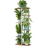 Stojan na květiny LEDOR TYP 2 - bílá/dub sonoma - SLEVA 3% s kodem radost25