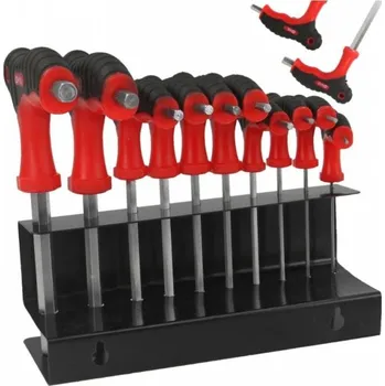 Klíč Sada T-klíčů imbus/torx 10 ks 2-10 mm + stojan