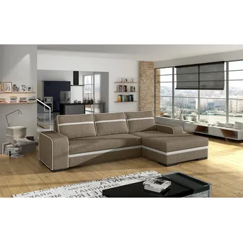 Obývací stěna Sedací souprava Funny P sv.hnědá/EKO bílá