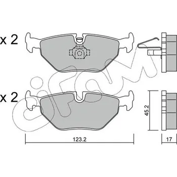 Brzdová destička Sada brzdových destiček, kotoučová brzda CIFAM 822-261-0