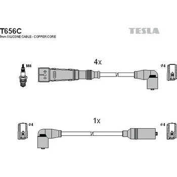 Zapalovací kabel Sada kabelů pro zapalování TESLA T656C