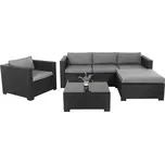 Springos Ratanový set zahradního nábytku, černý COSTA DE BLANCA 5