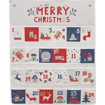 Vánoční dekorace Adventní kalendář merry blue Christmas - SLEVA 3% s kodem radost25