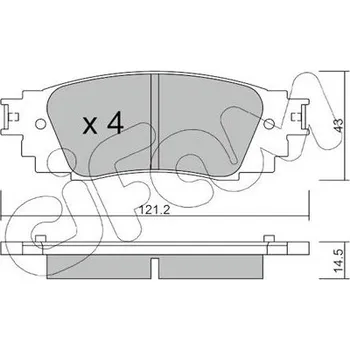 Auto-moto Sada brzdových destiček, kotoučová brzda CIFAM 822-1089-0