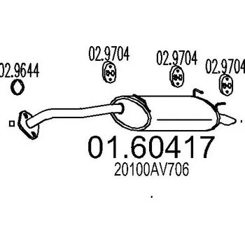 Auto-moto Zadní tlumič výfuku MTS 01.60417