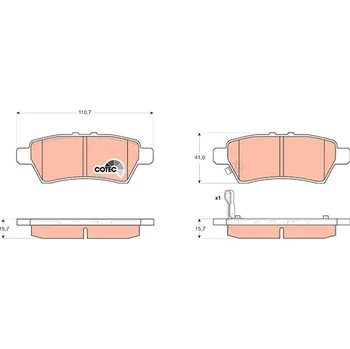 Brzdová destička TRW Brzdové destičky GDB3405