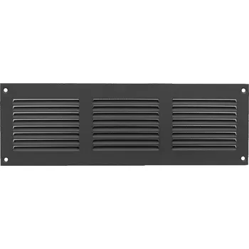 Ventishop KVMca 300x100 kovová hranatá větrací mřížka se síťkou, antracit černá