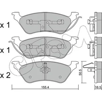 Brzdová destička Sada brzdových destiček, kotoučová brzda CIFAM 822-625-0