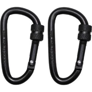 karabina KARABINA D SE ZÁMKEM 6X6 [SADA 2 KS] černá