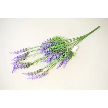 umělá květina Levandule 7 výhonů trs - fialová - 49 cm