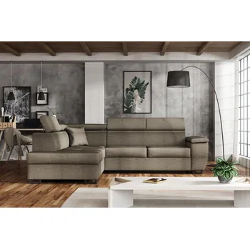 Obývací stěna Sedací souprava Wiliam L hnědá