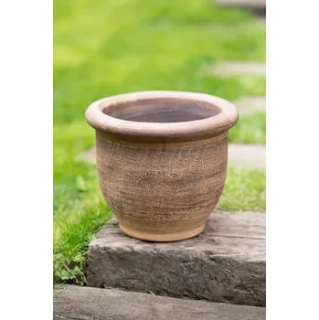 Zahradní dekorace ZahradniDekorace venkovní keramické květináče - váza I, výška 22,5cm ODSTÍN-GLAZURA: 4.cihlově tmavá-terakota-CT