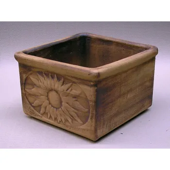 Zahradní dekorace ZahradniDekorace venkovní keramické květináče - květináč 40, výška 27cm ODSTÍN-GLAZURA: 4.cihlově tmavá-terakota-CT