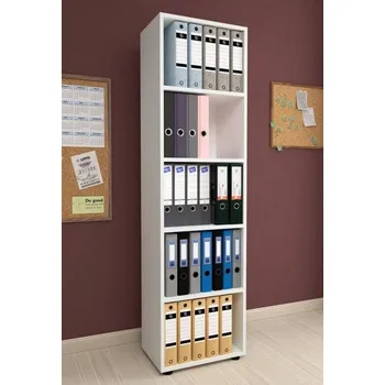 Knihovna Casarredo Regál s policemi KIERA 5 barva bílá