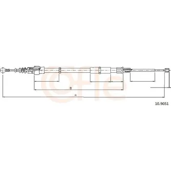 Brzdový systém Tažné lanko, parkovací brzda COFLE 10.9051