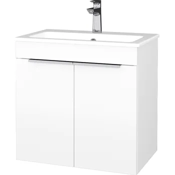 Koupelnový nábytek Dřevojas - Umyvadlová skříňka PROJECT BENEFIT SZD2 60 - N01 Bílá lesk / Úchytka T05 / N01 Bílá lesk 533083F