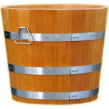 Zahradní dekorace ZahradniDekorace Venkovní květináče, truhlíky - modřínový - vědro bednářské pr.700x650