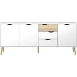 Komoda OSLO 75454 - dub sonoma / bílá - SLEVA 3% s kodem radost25