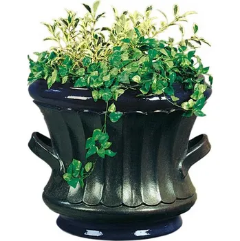 Zahradní dekorace ZahradniDekorace venkovní keramické květináče - váza III, výška 46cm ODSTÍN-GLAZURA: 2.starohnědá-černý lem-SHC