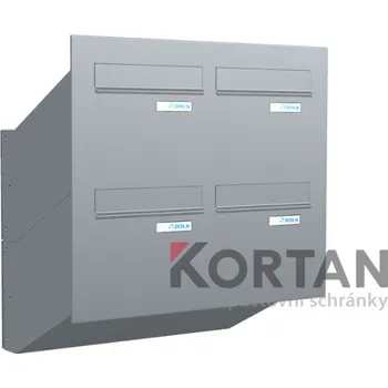 Poštovní schránka Poštovní schránka D-246 - pro zazdění s čelní deskou - lakovaná RAL 8017 - čokoládová hnědá