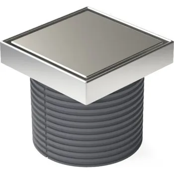 Odvodňovací žlab ND-Nástavec nerez 125x125 mm pro steel komplet