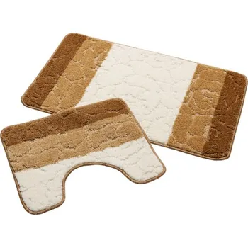 Vopi Koupelnová předložka 860 Nevada 127 brown/ivory (Varianta: Velký set 50x60 + 60x100 cm)