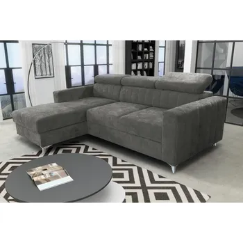 Obývací stěna Sedací souprava Mildred Premuim L tmavě šedá